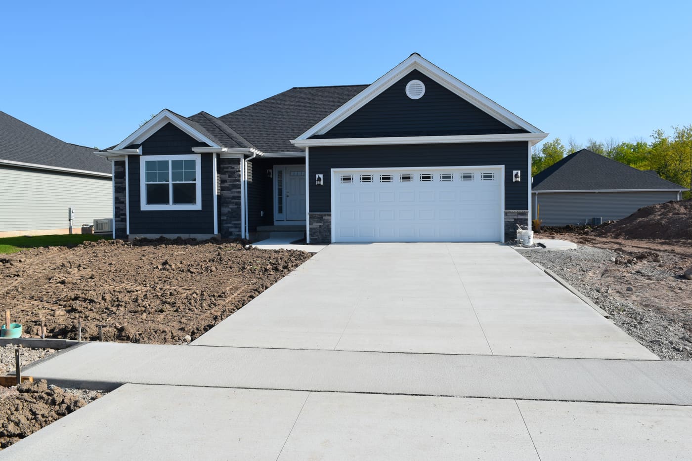 Concrete driveway