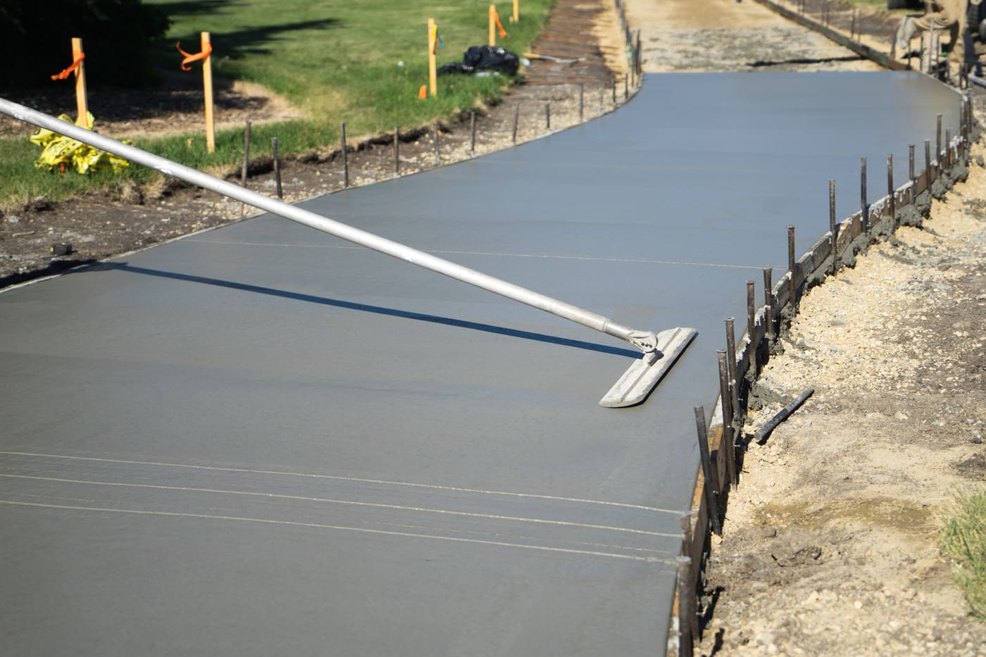 Concrete sidewalk